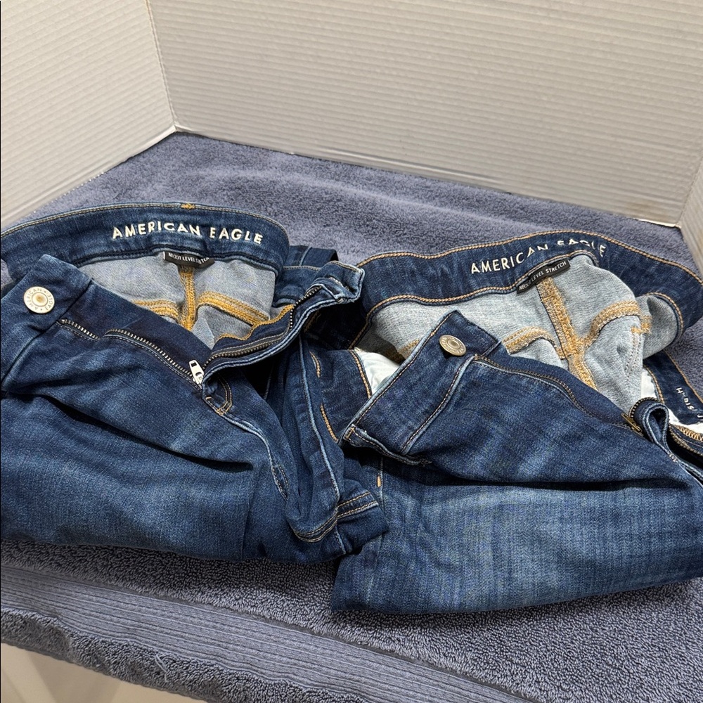 American Eagle Outfitters Dark Indigo Slim Straight Jeans